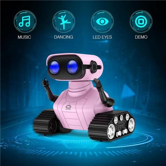 Girls Robot Toy, Rechargeable RC Robot for Kids, Remote Control Toy with Music - Picture 2 of 7